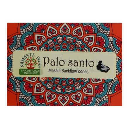 Namaste India Palo Santo backflow füstölőkúp mintás doboza