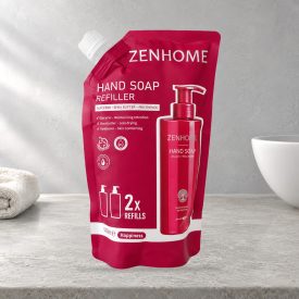 ZENHOME Happiness folyékony szappan utántöltő, 500 ml, pink kupakos tasakban