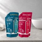 ZENHOME Happiness folyékony szappan utántöltő, 500 ml, pink kupakos tasakban